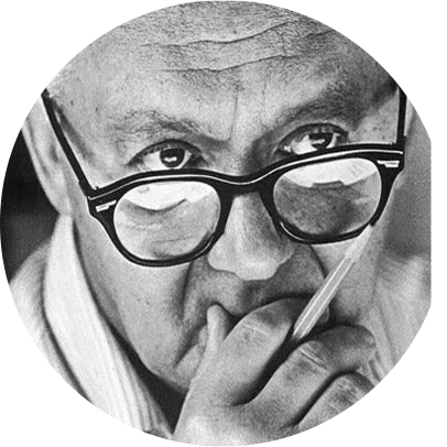Portrait illustration of Paul Rand